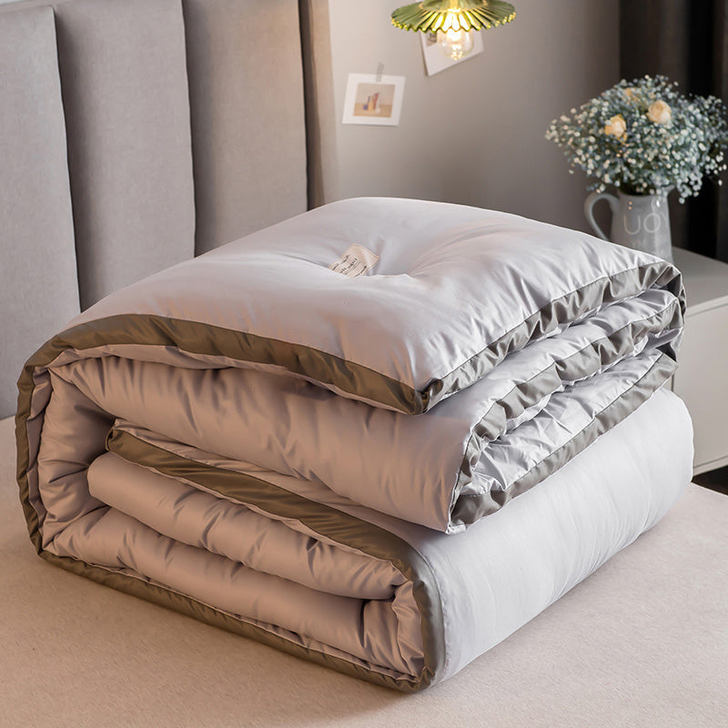 Simple Style Embroidered Skin-friendly Down Velvet Duvet